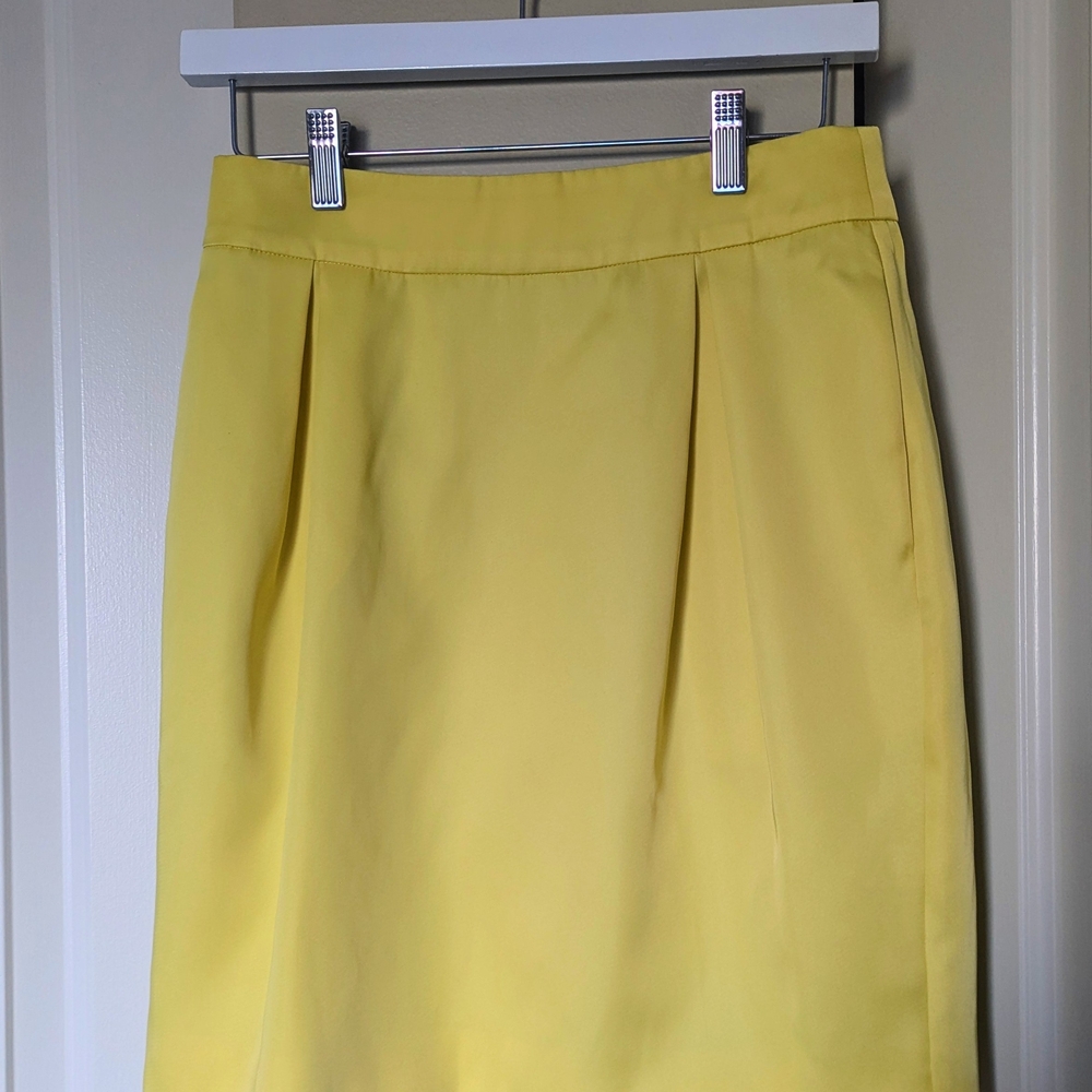 Kate Spade *Duchess Satin Pencil Skirt*Yellow - Picture 3 of 5